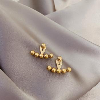 360Home Silber pin Perle luftige Vintage Ohrringe E2145 gold